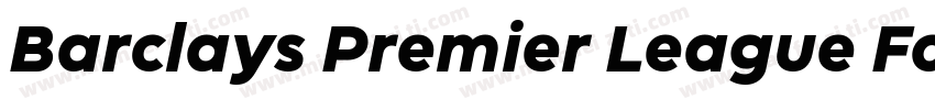 Barclays Premier League Font字体转换